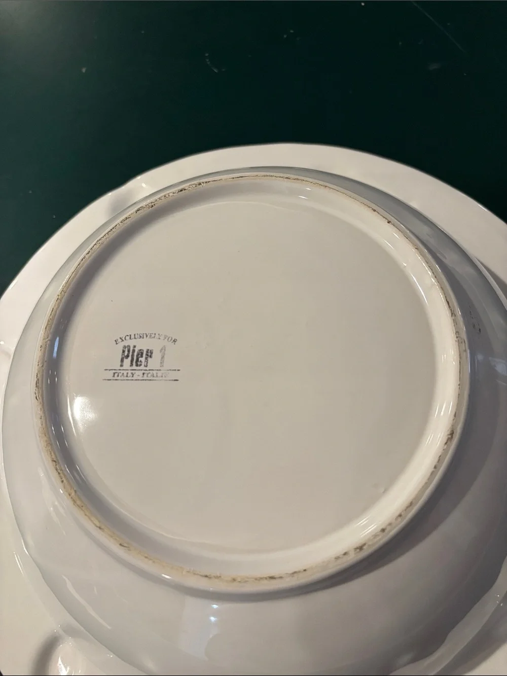White Pier One Coastal Ceramic Serving Bowl - Sea Life Accent